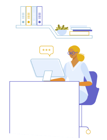 Illustration of a receptionist